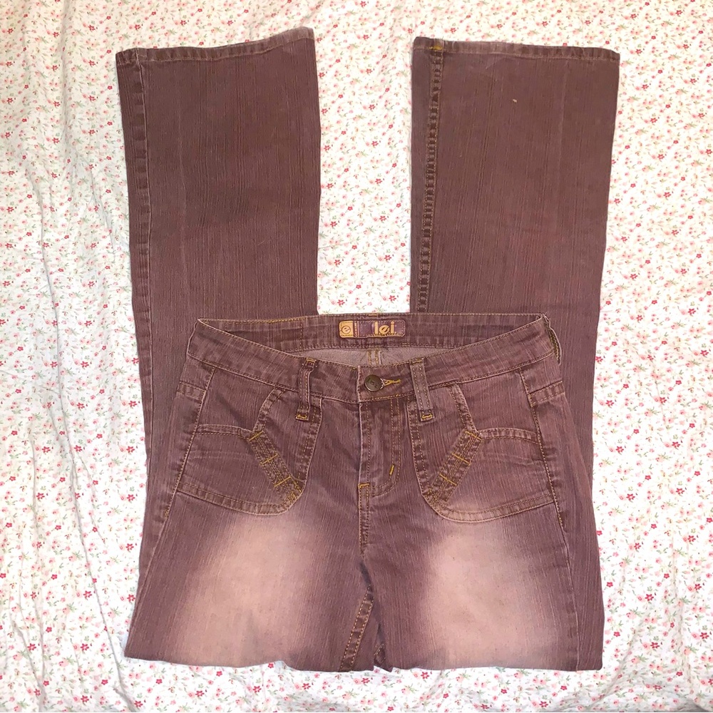 Lei low rise flare leg pants - vintage y2k - size 3